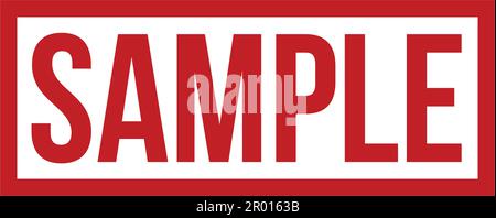 Sample Rubber Stamp. Red Sample Rubber Grunge Stamp Seal Vector Illustration - Vector Stock Vector