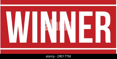 Winner Rubber Stamp. Red Winner Rubber Grunge Stamp Seal Vector Illustration - Vector Stock Vector