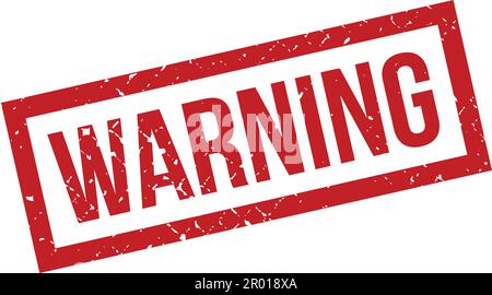 Warning grunge rubber stamp on white background, vector illustration ...