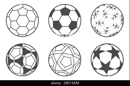 Soccer ball or football flat vector icon simple black style, illustration. Stock Vector