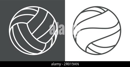 Volleyball vector illustration icon, symbol, isolated, sport ball icons Stock Vector
