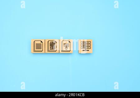 Business document paper icon, Document Management System, DMS Stock Photo