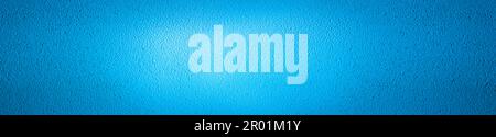 Panoramic blue cement wall texture for background and copy space for text. High resolution wall texture Stock Photo