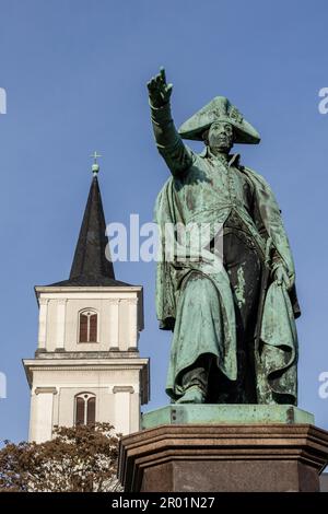 Vater Franz monument to Leopold III Frederick Franz, Duke of Anhalt-Dessau, St. John's Church, Dessau, Saxony-Anhalt, Germany, Europe. Stock Photo