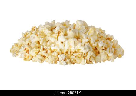 Popcorn heap isolated on white background with clipping path. Stock Photo