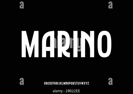 Bold retro sans serif display font vector Stock Vector
