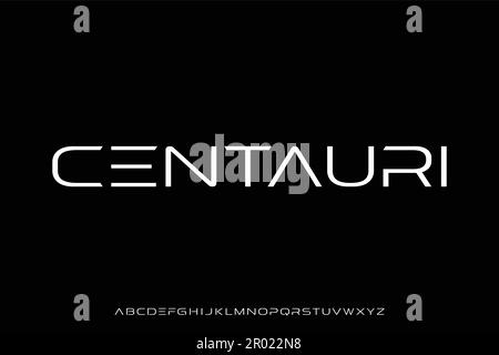 Modern futuristic display font vector Stock Vector