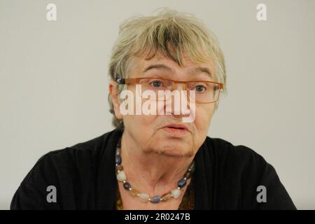 Czech dissident, journalist and translator Petruska Sustrova died at the age of 75 in Czech Republic, May 6, 2023. +++FILE PHOTO+++ Petruska Sustrova pictured on the 18th October 2017. (CTK Photo/Ondrej Deml) Stock Photo