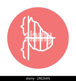 Bronchodilator test color line icon. Isolated vector element. Outline pictogram for web page, mobile app, promo Stock Vector