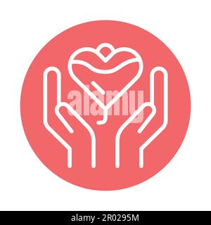 Blood Donor day color line icon. Isolated vector element. Outline pictogram for web page, mobile app, promo Stock Vector