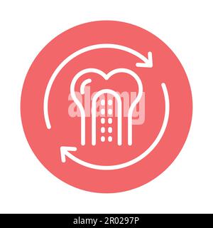 Bone marrow color line icon. Isolated vector element. Outline pictogram for web page, mobile app, promo Stock Vector