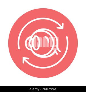 Eye transplant color line icon. Isolated vector element. Outline pictogram for web page, mobile app, promo Stock Vector