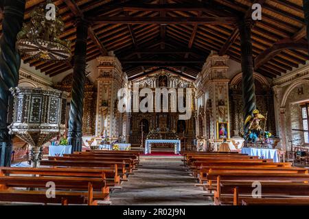 Interior of San Rafael de Velasco mission, Unesco site Jesuit Missions of Chiquitos, Bolivia Stock Photo