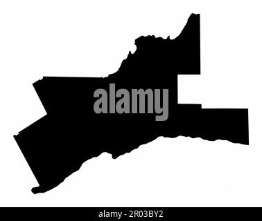 Greater Toronto map silhouette isolated on white background, Canada Stock Vector