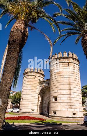 Old Gate of Palmas, access to the city bordering Badajoz (Spain) Stock Photo