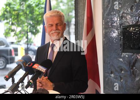 London, UK. 06th May, 2023. Press conference of President Petr Pavel after coronation of Charles III. in Czech embassy, 26 Kensington Palace Gardens, London, England, May 6, 2023. Credit: Lexa Alan/CTK Photo/Alamy Live News Stock Photo