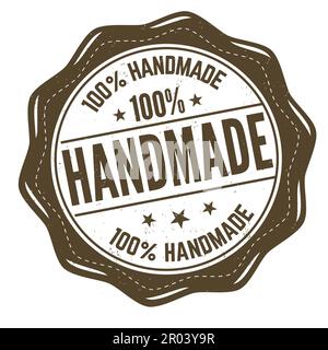 Handmade grunge rubber stamp on white background, vector illustration Stock Vector