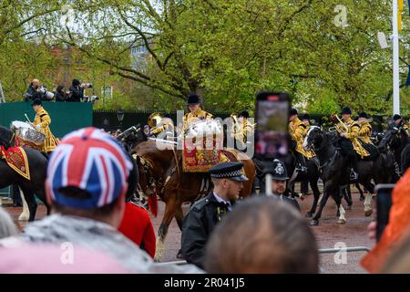 London, UK, 6th May 2023, The Coronation of King Charles III takes place at Westminster Abbey., Andrew Lalchan Photography/Alamy Live News Stock Photo