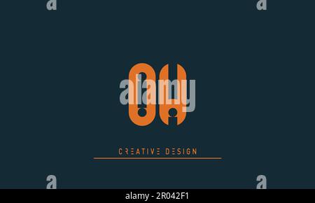 Alphabet letters Modern Creative logo OW , WO Stock Vector