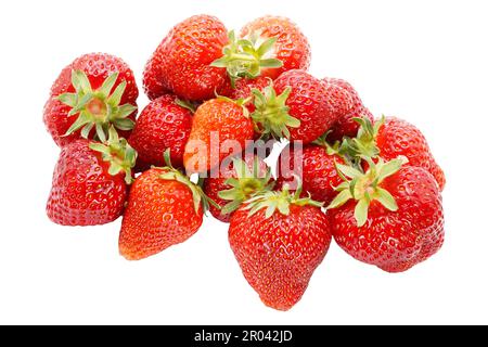 Strawberries. Juicy and fresh strawberries isolated on white background. Strawberry. Stock Photo