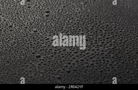 Texture of water drops on black background Stock Photo