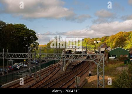 Railway station, Kendal, England May 01, 2022 Stock Photo
