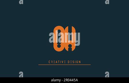 Alphabet letters Modern Creative logo OW , WO Stock Vector