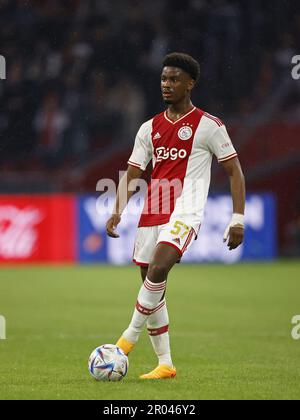 AMSTERDAM - Jorrel Hato of Ajax during the Dutch premier league match ...