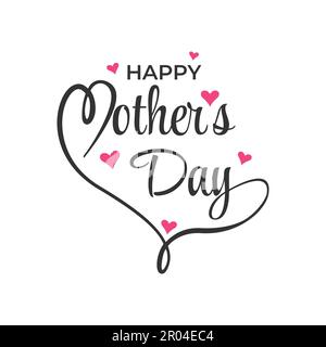 Happy mothers day typography vector illustration. Happy mothers day modern calligraphy background vector image Stock Vector