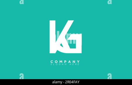 KG Alphabet letters Initials Monogram logo Stock Vector