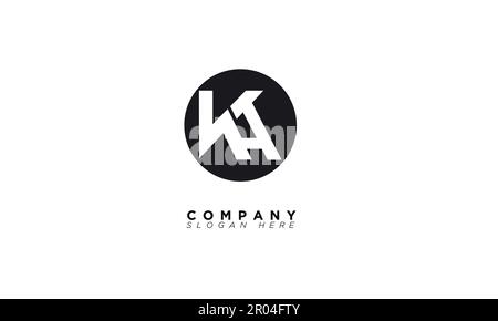 KH Alphabet letters Initials Monogram logo Stock Vector