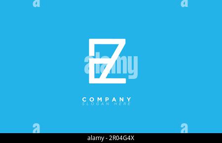 EZ Alphabet letters Initials Monogram logo Stock Vector
