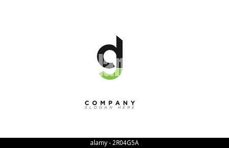 GD Alphabet letters Initials Monogram logo Stock Vector