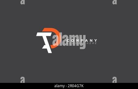 TD Alphabet letters Initials Monogram logo Stock Vector