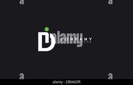 DI Alphabet letters Initials Monogram logo Stock Vector