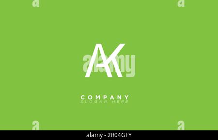 AK Alphabet letters Initials Monogram logo Stock Vector