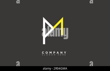 PM Alphabet letters Initials Monogram logo Stock Vector