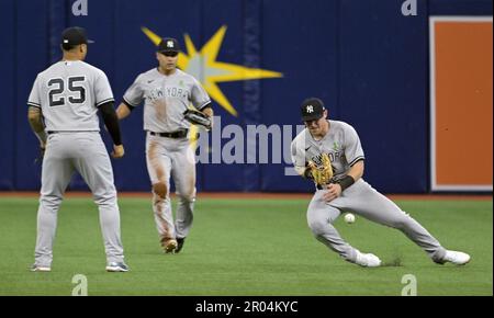 ST. PETERSBURG, FL - APRIL 24: Tampa Bay Rays Catcher Christian Bethancourt  (14) is pumped up after getting a key hit during the MLB regular season  game between the Houston Astros and