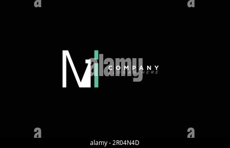 NI Alphabet letters Initials Monogram logo Stock Vector