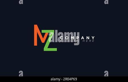 MZ Alphabet letters Initials Monogram logo Stock Vector