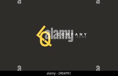 QK Alphabet letters Initials Monogram logo Stock Vector
