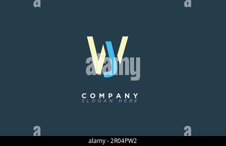 WJ Alphabet letters Initials Monogram logo Stock Vector