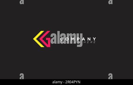 KG Alphabet letters Initials Monogram logo Stock Vector