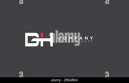 DH Alphabet letters Initials Monogram logo Stock Vector