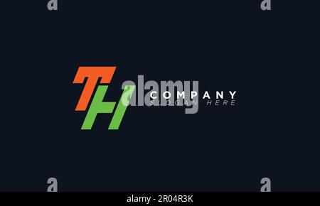 TH Alphabet letters Initials Monogram logo Stock Vector