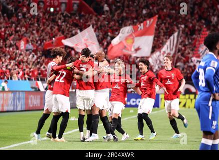 Players of Saudi Arabia's Al Hilal react after their team was defeated by  Japan's Urawa Red Diamonds after the AFC Champions League final match at  Saitama Stadium in Saitama, near Tokyo, Saturday