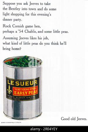 Le Sueur Early Peas, Minnesota advert in a Journal magazine, 1965 Stock Photo