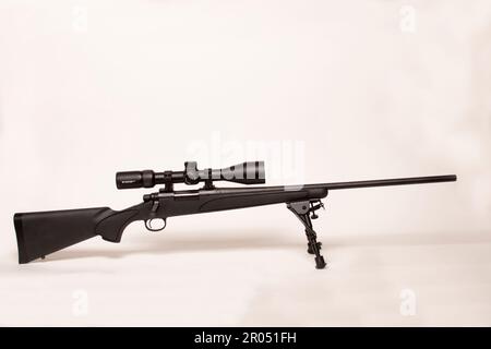 Remington 700 .308 Bolt Action Rifle with Scope Stock Photo