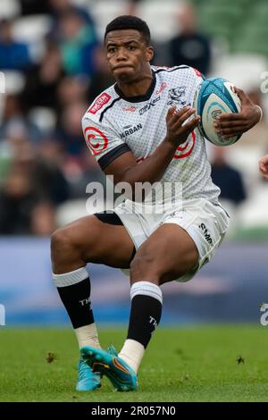 Dublin, Ireland. 06th May, 2023. Grant Williams of Sharks during the United Rugby Championship Quarter-final match between Leinster Rugby and Cell C Sharks at Aviva Stadium in Dublin, Ireland on May 6, 2023 (Photo by Andrew SURMA/ Credit: Sipa USA/Alamy Live News Stock Photo