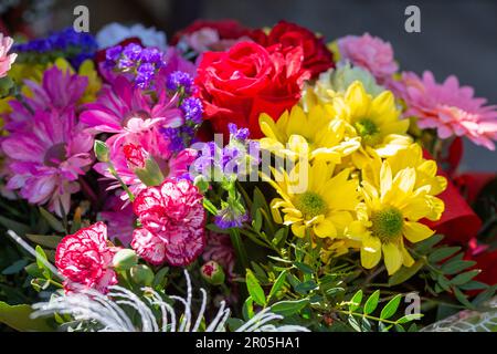 Ostrowo, Poland. 01st May, 2023. Flowers and bouquets are for sale in a flower store. Mother's Day this year falls on May 14. Credit: Fernando Gutierrez-Juarez/dpa/Alamy Live News Stock Photo